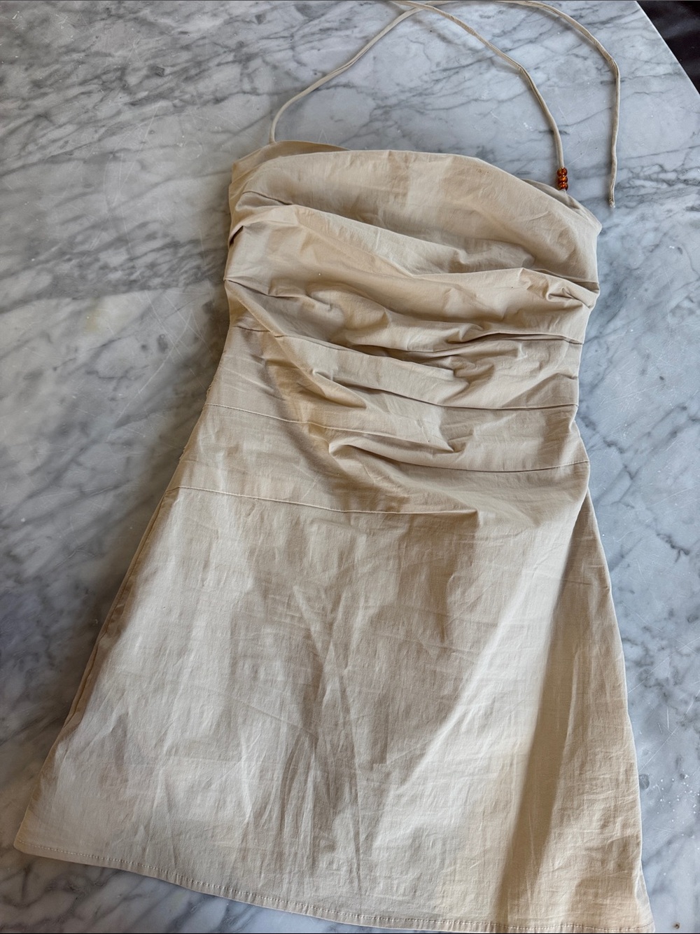 Peppermayo Cream Strapless Ruched Sundress - Picture 1 of 1